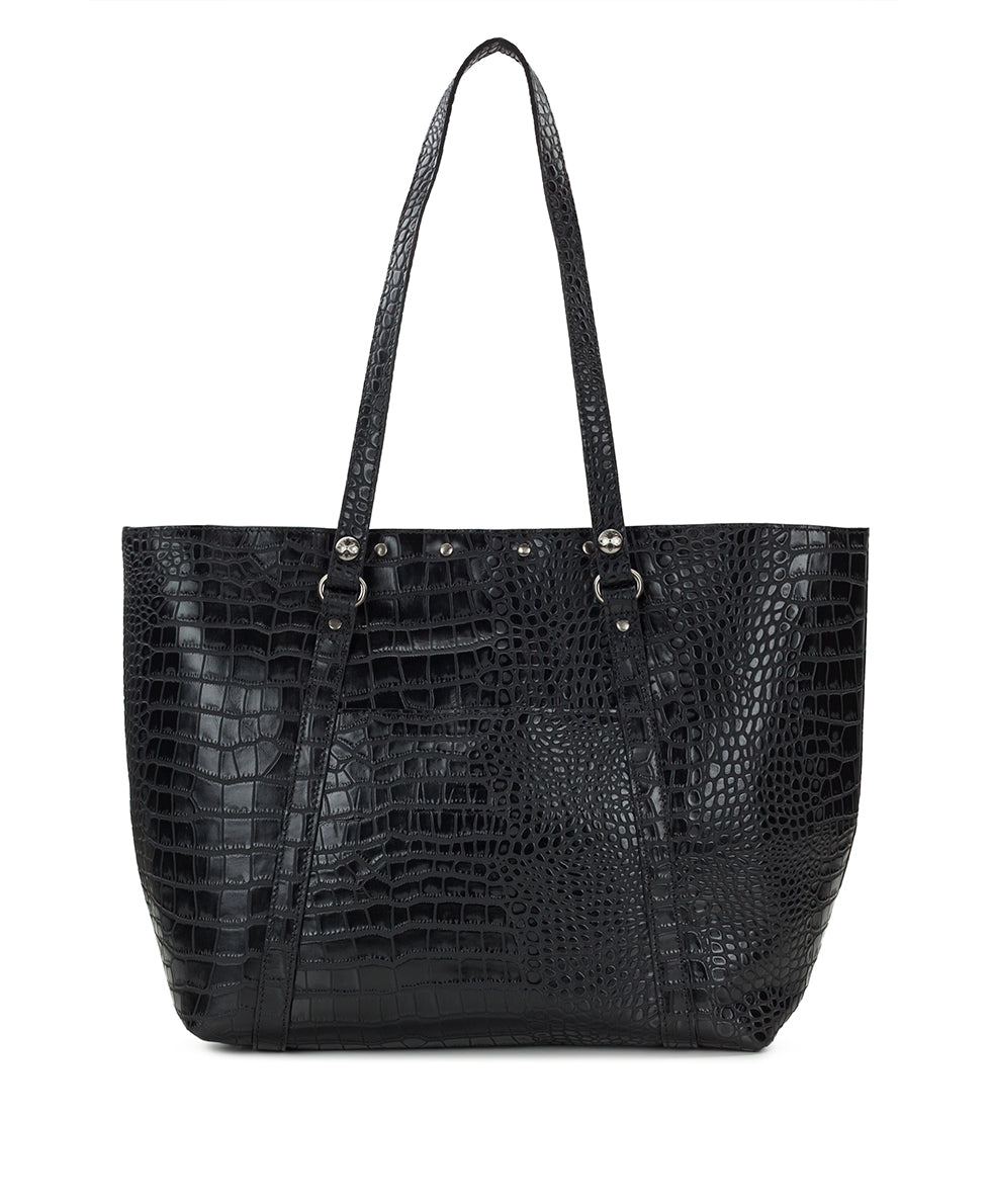 benvenuto tote vintage distressed croc