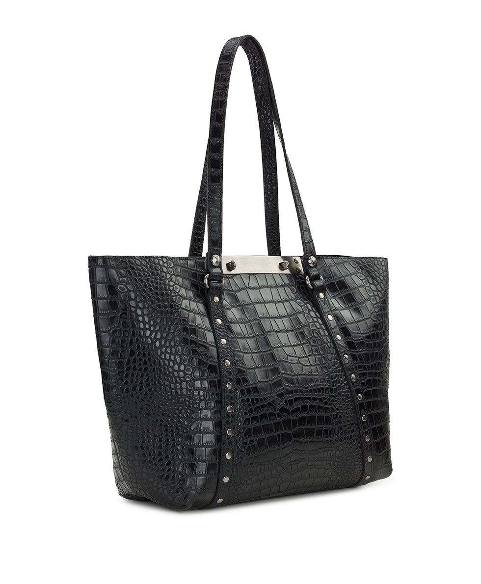 benvenuto tote vintage distressed croc